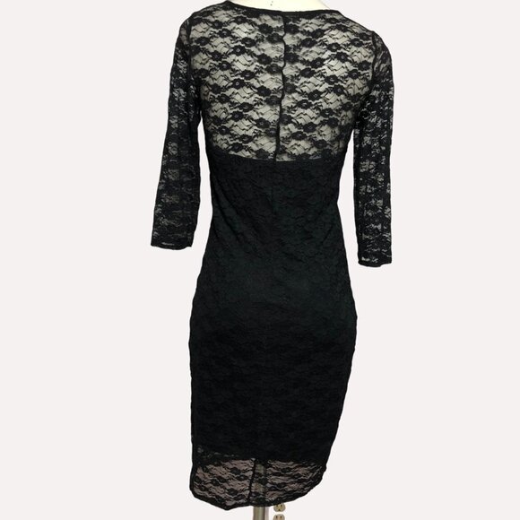 Guess Lace Little Black Party Cocktail Dress Size Small - Picture 2 of 13